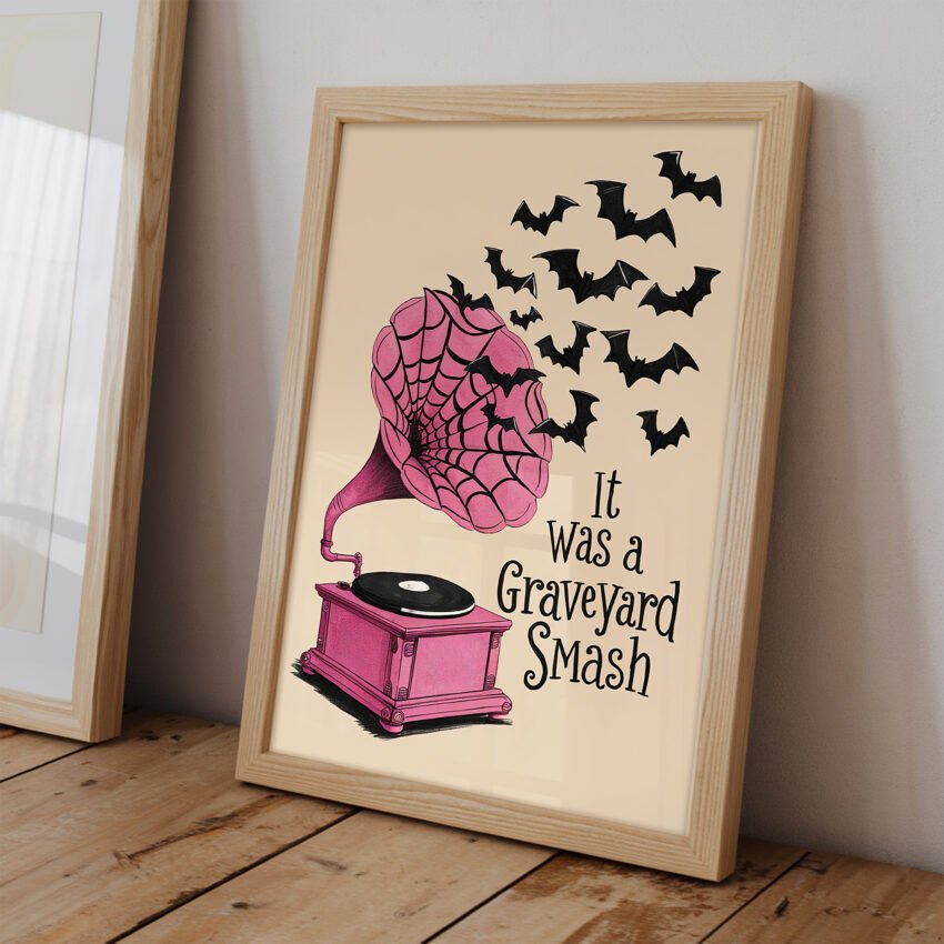 It Was A Graveyard Smash Halloween Wall Art Print - Image 2