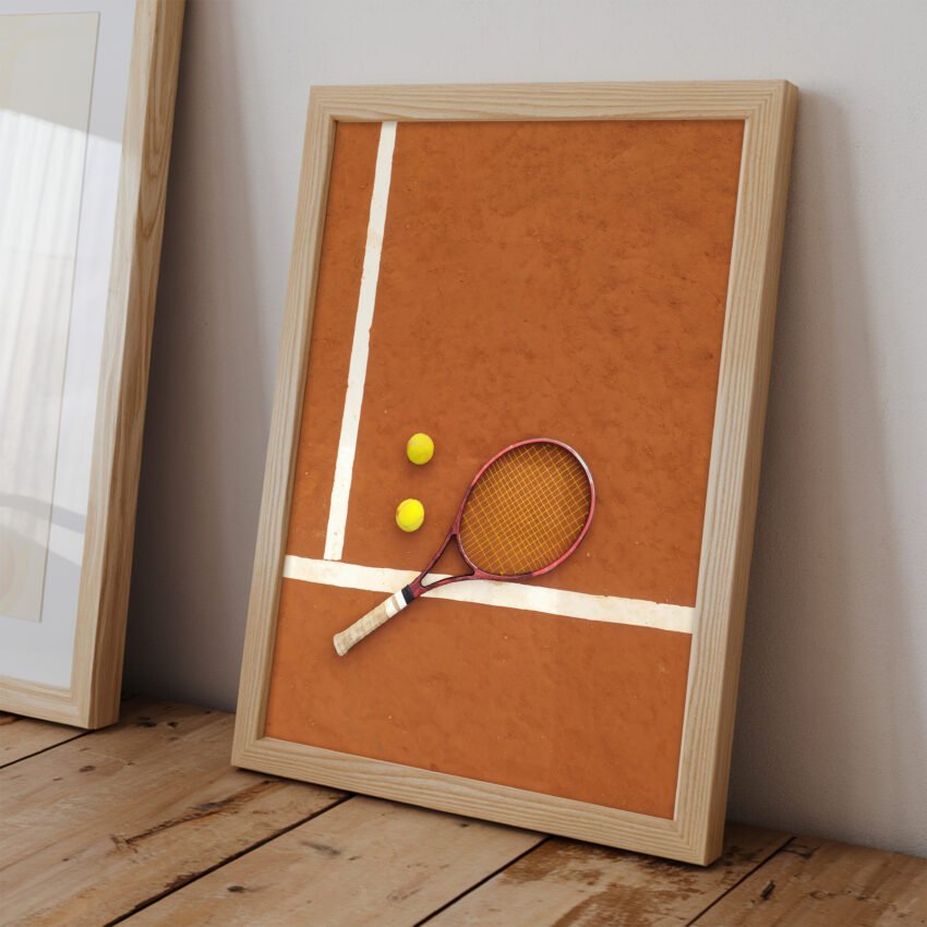 Clay Court Tennis Print – Sports Wall Art - Image 2