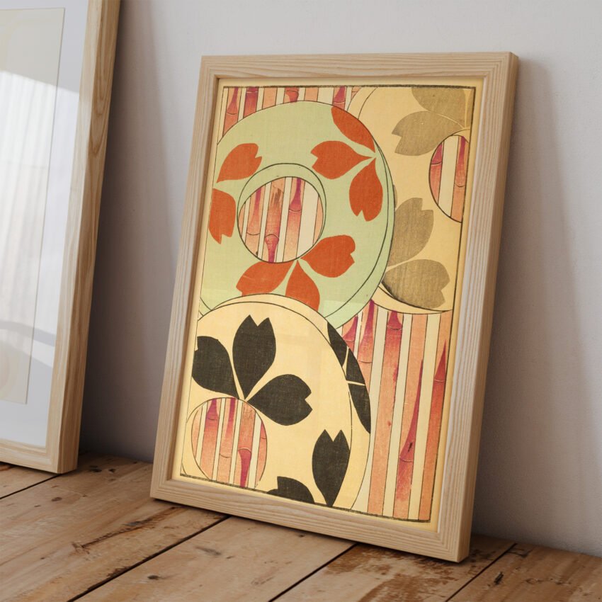 Japanese Abstract Floral Circles – Shin-Bijutsukai - Image 2