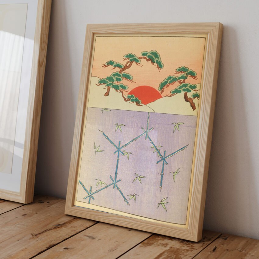 Japanese Sunrise and Bamboo – Shin-Bijutsukai - Image 2