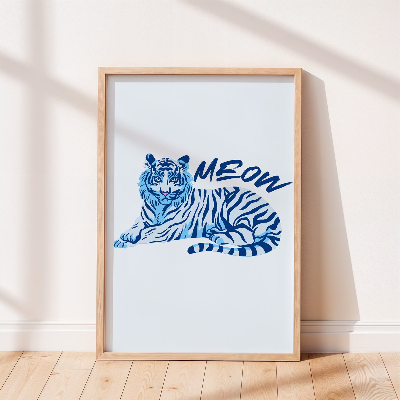 Blue Tiger "MEOW" Print - Image 4