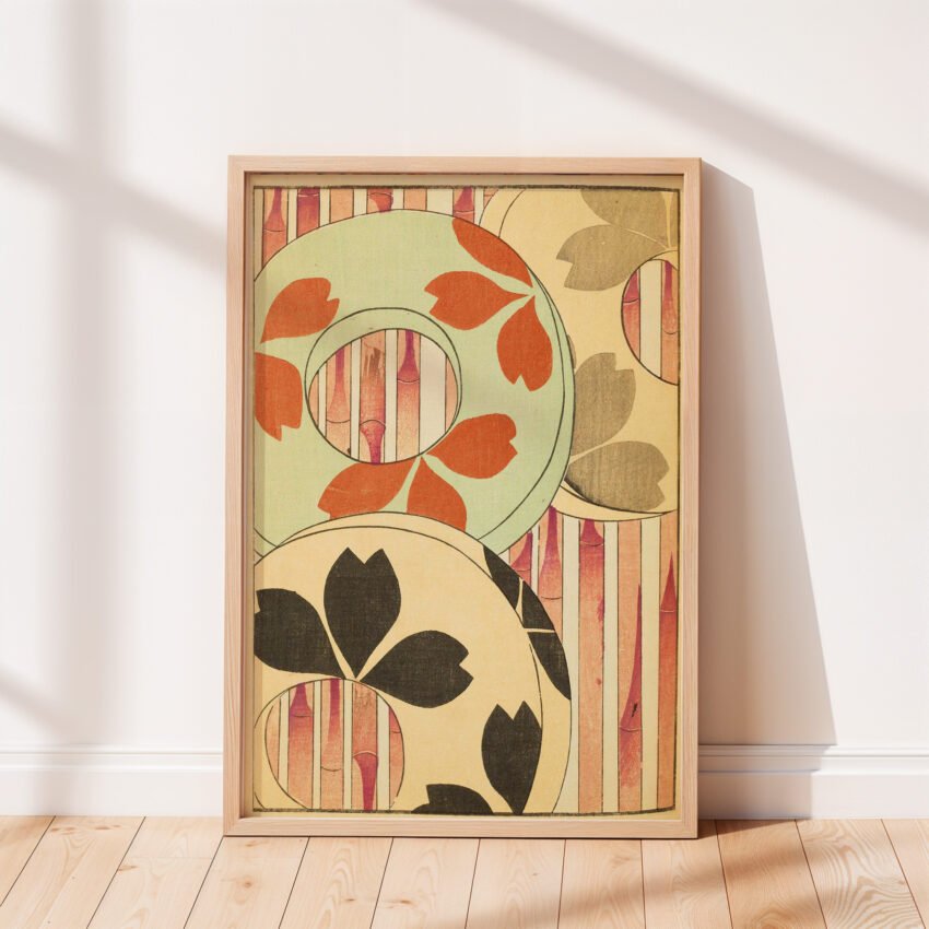 Japanese Abstract Floral Circles – Shin-Bijutsukai - Image 3