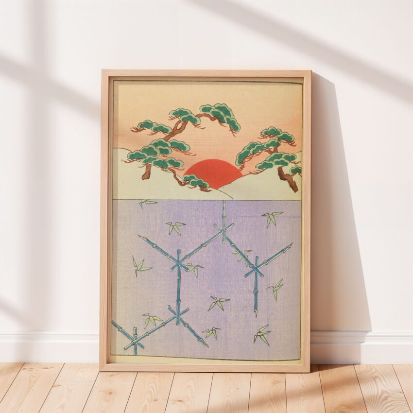 Japanese Sunrise and Bamboo – Shin-Bijutsukai - Image 3