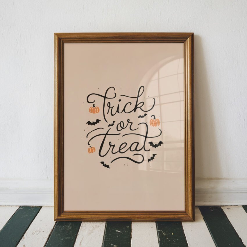 Trick or Treat Halloween Wall Art Print - Image 3