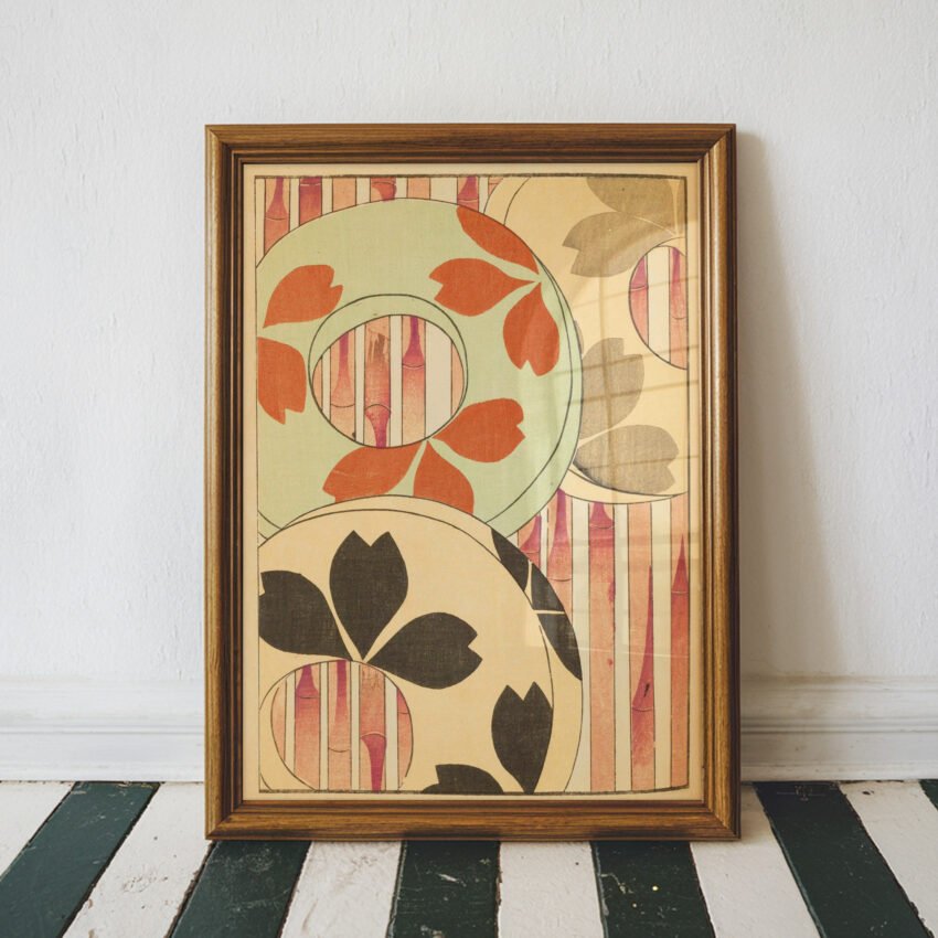 Japanese Abstract Floral Circles – Shin-Bijutsukai