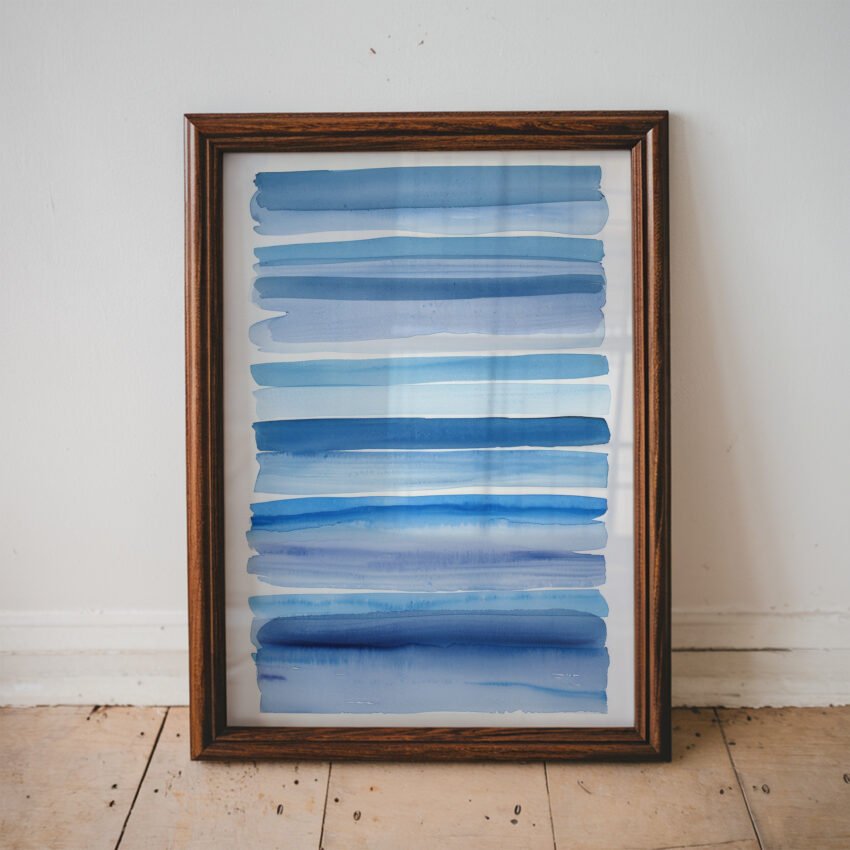 Blue Horizon Abstract Print - Image 3