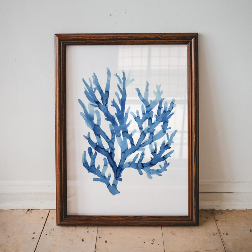 Blue Coral Reef Wall Art - Image 3
