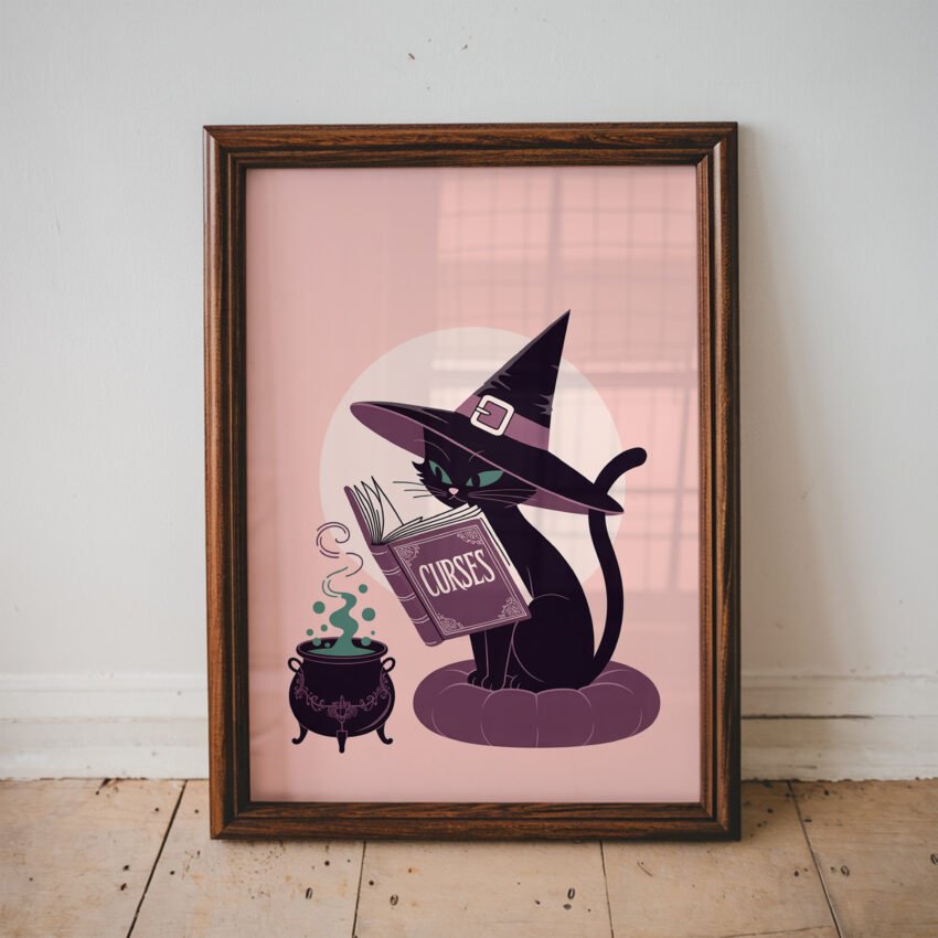 Witch Cat Wall Art - Image 3