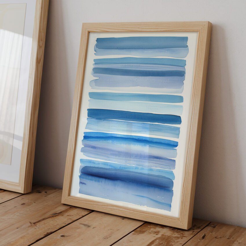 Blue Horizon Abstract Print - Image 2