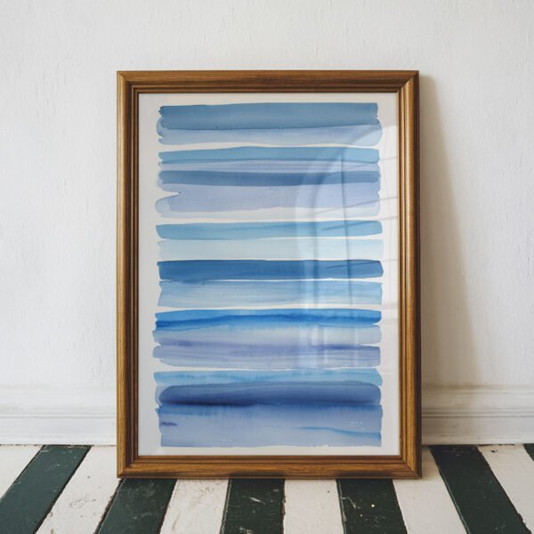Blue Horizon Abstract Print