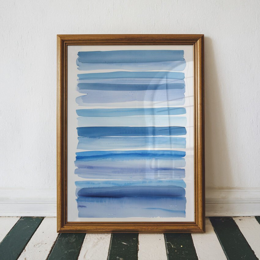 Blue Horizon Abstract Print