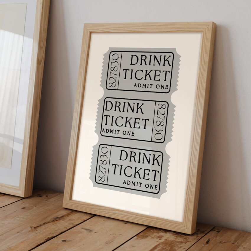 Drink Ticket Wall Art - Image 2