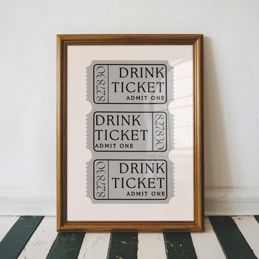 Drink Ticket Wall Art - Image 3