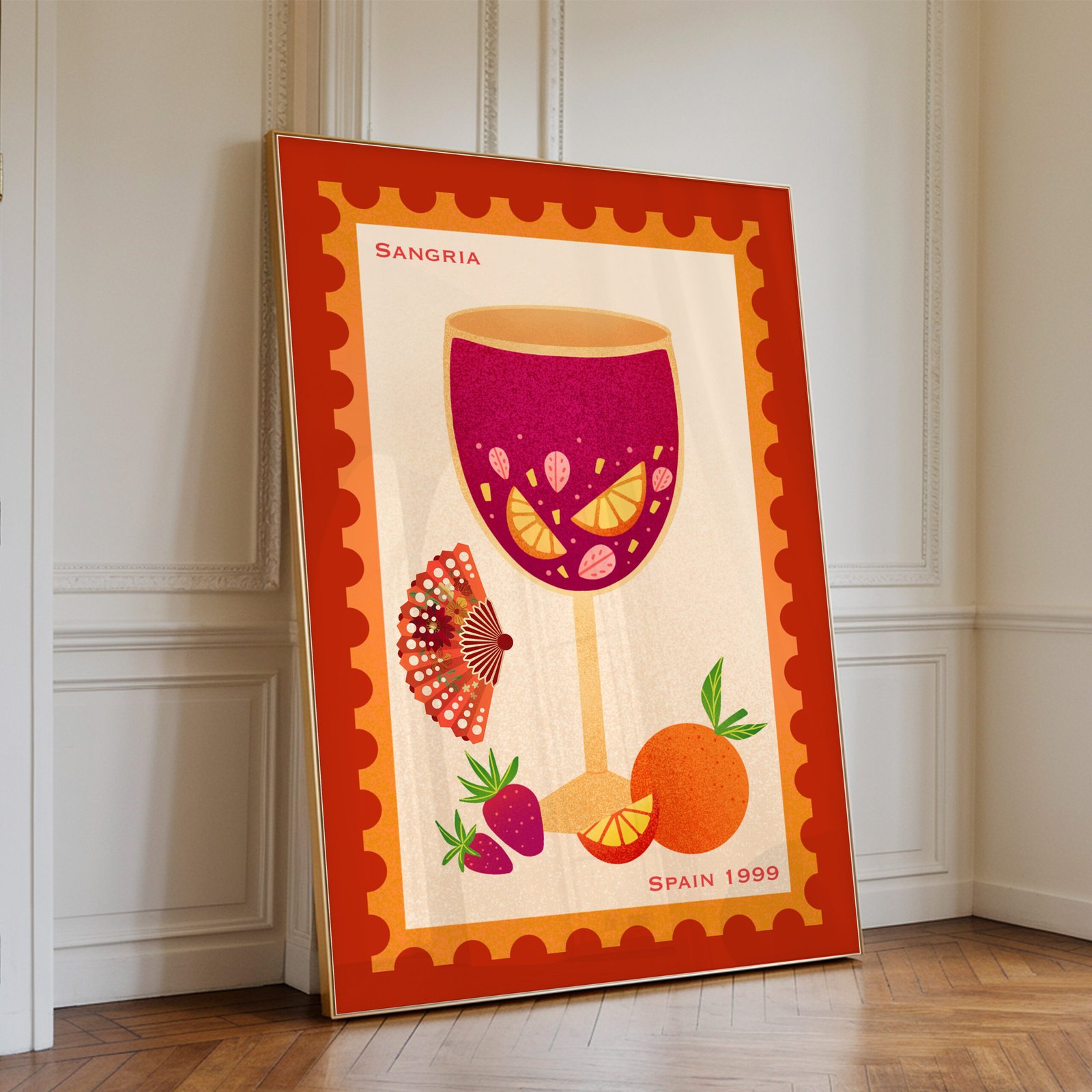 Retro Sangria Wall Art Print - Image 3