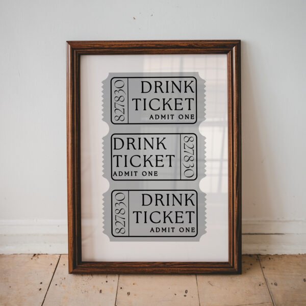 Drink Ticket Wall Art