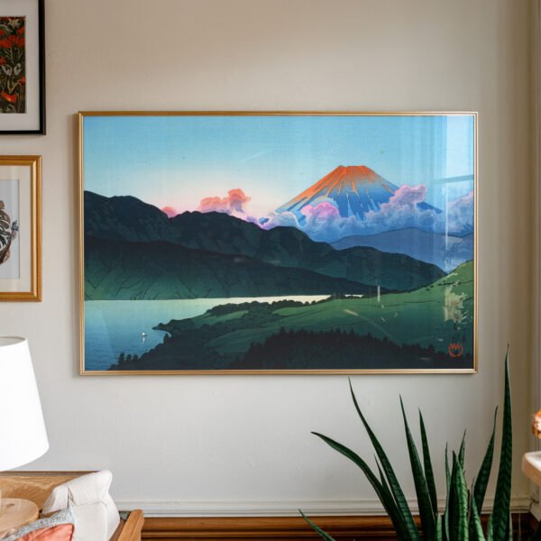 Evening of Mount Fuji from Lake Ashino-ko by Kawase Hasui
