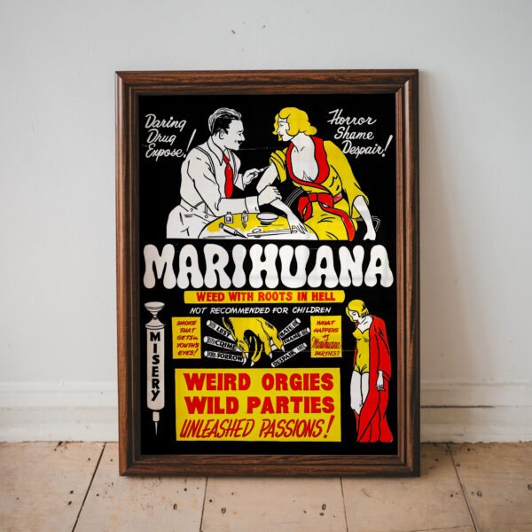 Vintage Marijuana Propaganda Poster