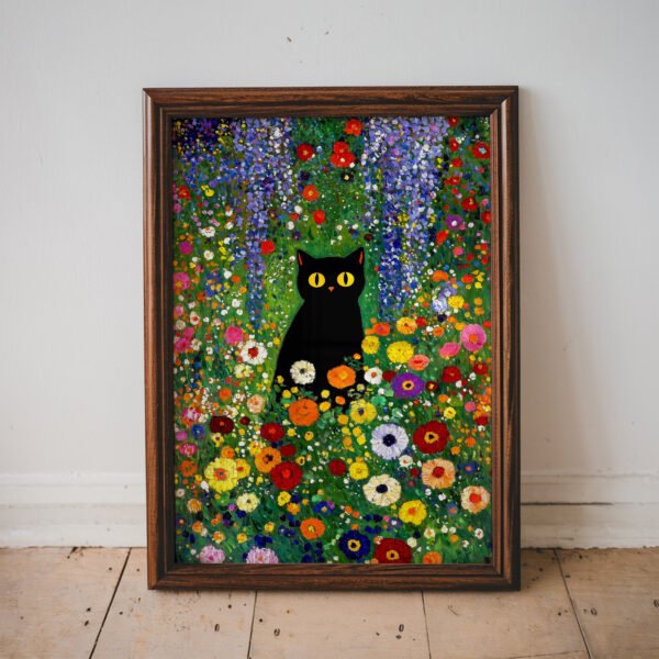 Cat in a Klimt Garden