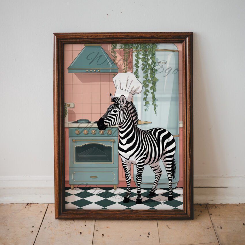 Chef Zebra in the Kitchen - Image 3