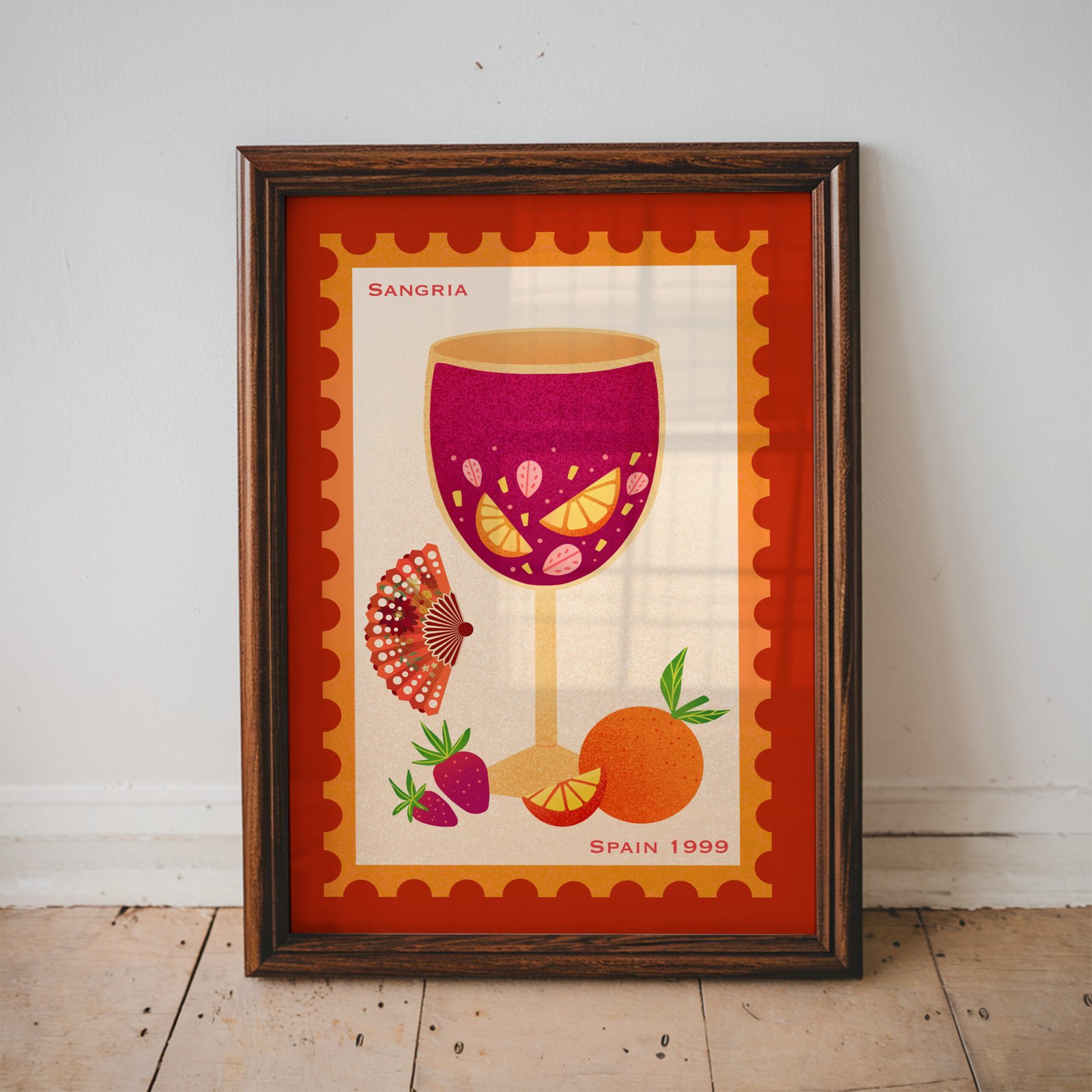 Retro Sangria Wall Art Print - Image 4
