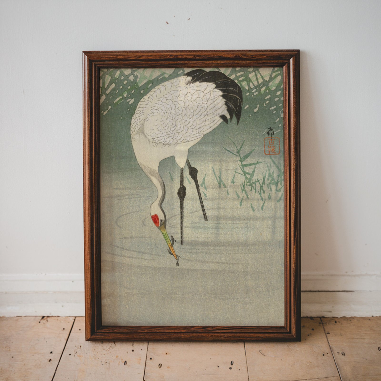 Fishing Crane in Shallow Water by Ohara Koson - Image 3