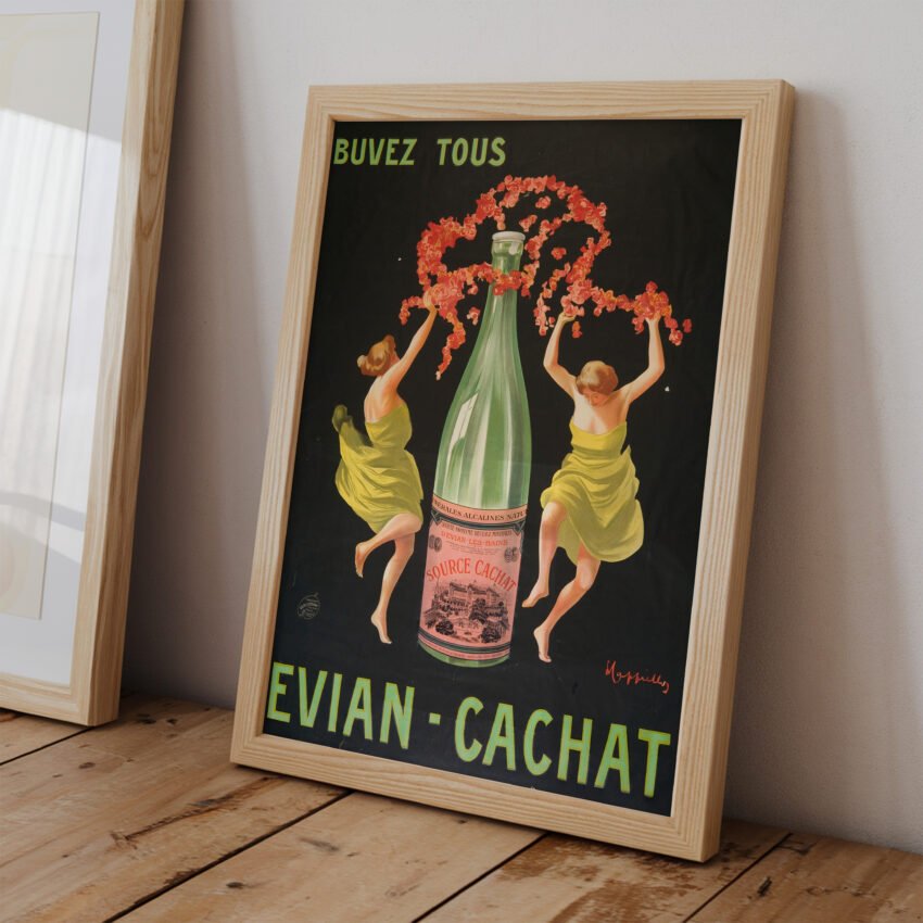 Vintage Evian Cachat Poster – Buvez Tous by Leonetto Cappiello - Image 2