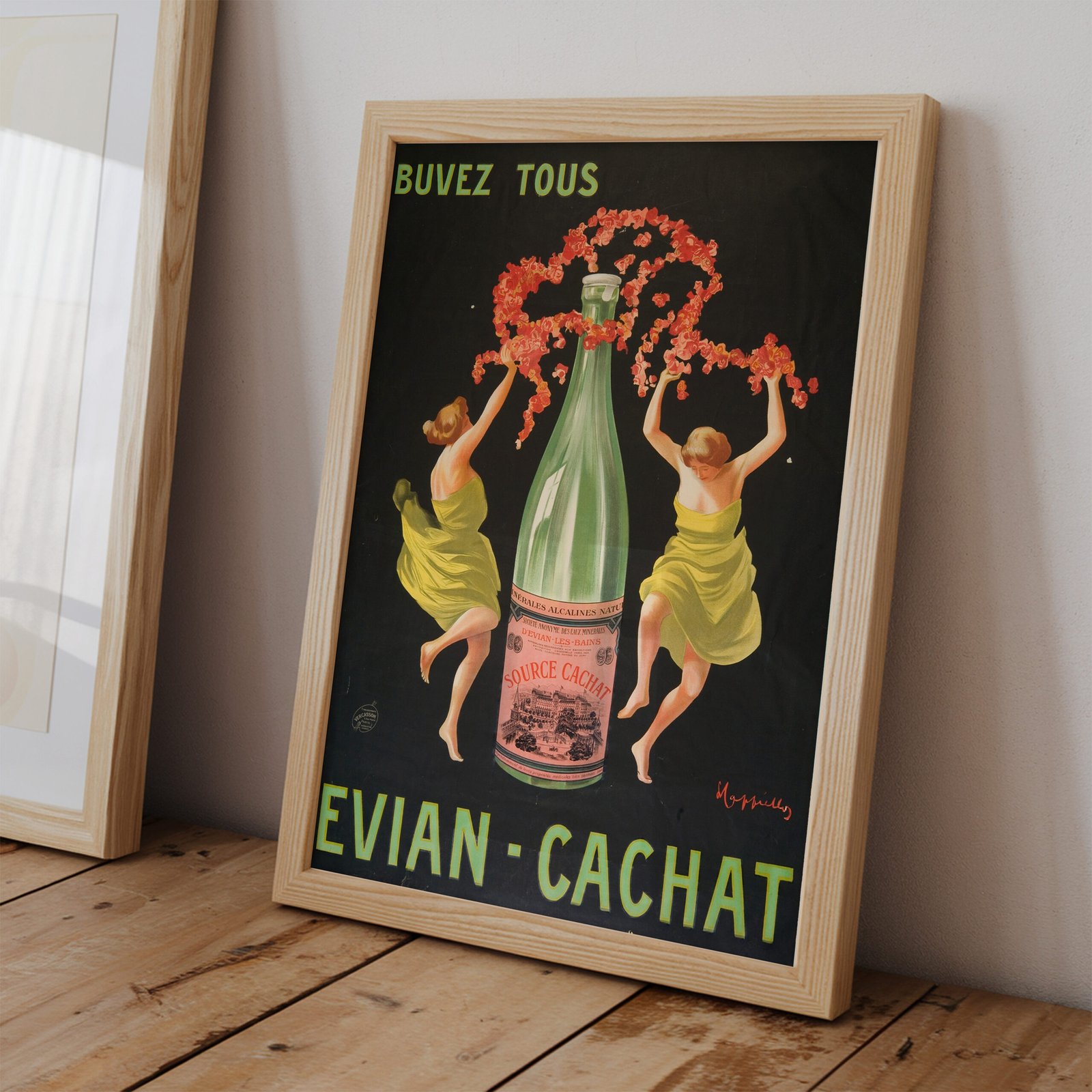 Vintage Evian Cachat Poster – Buvez Tous by Leonetto Cappiello - Image 2