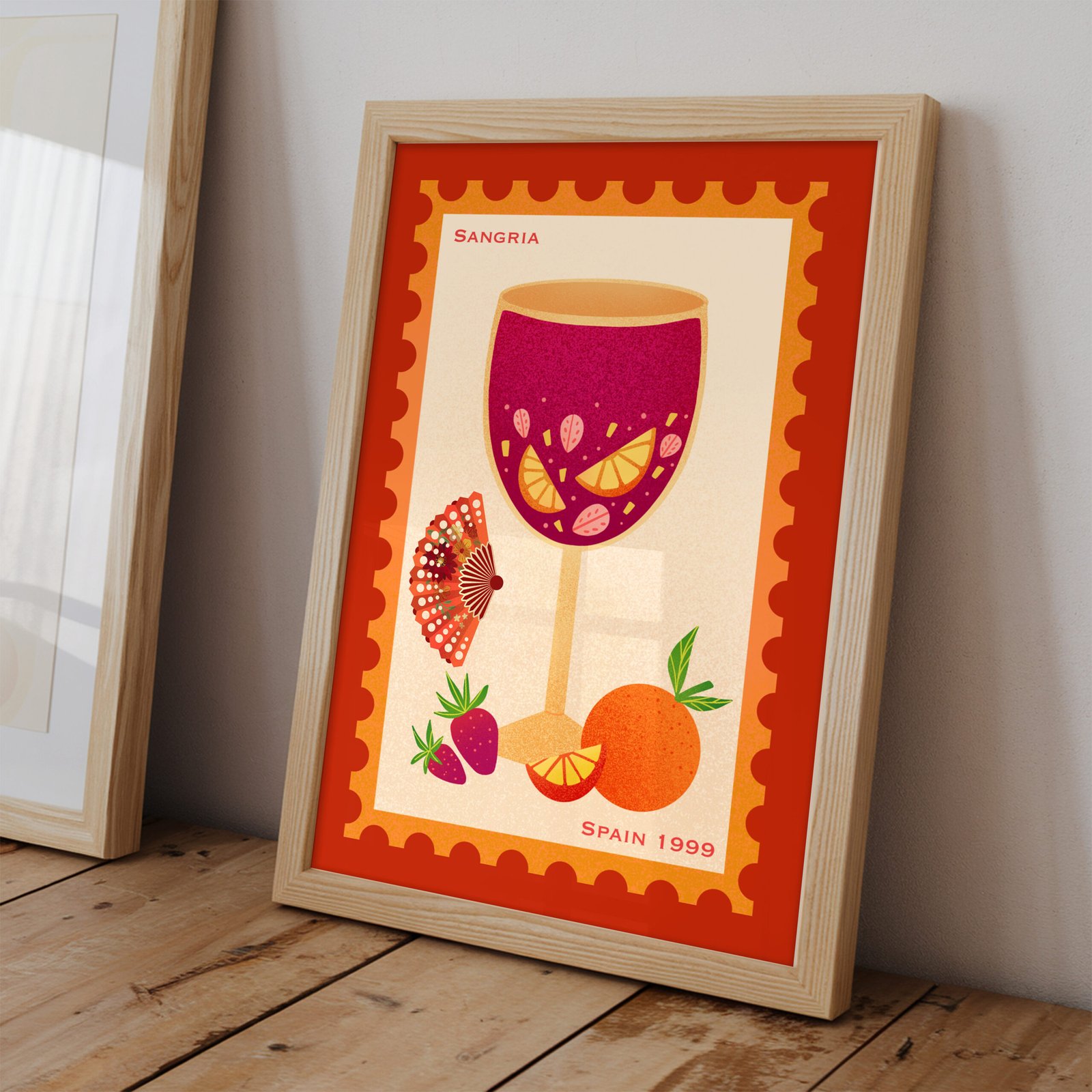 Retro Sangria Wall Art Print - Image 2