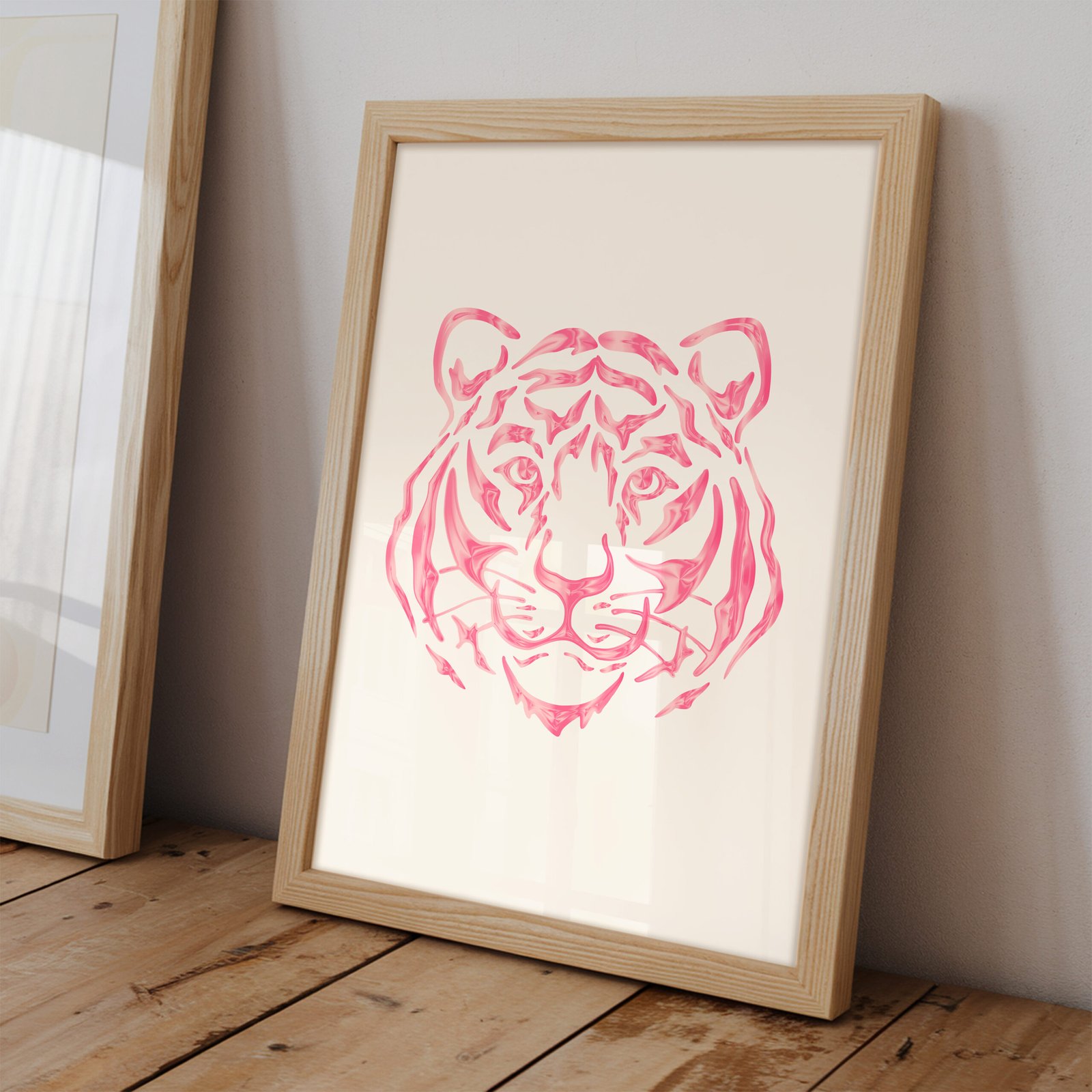 Pink Tiger Wall Art - Image 2