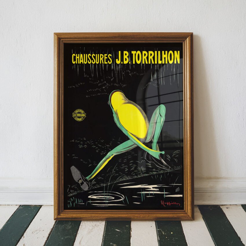 Vintage J.B. Torrilhon Shoe Poster – Frog Design by Mauzan - Image 3