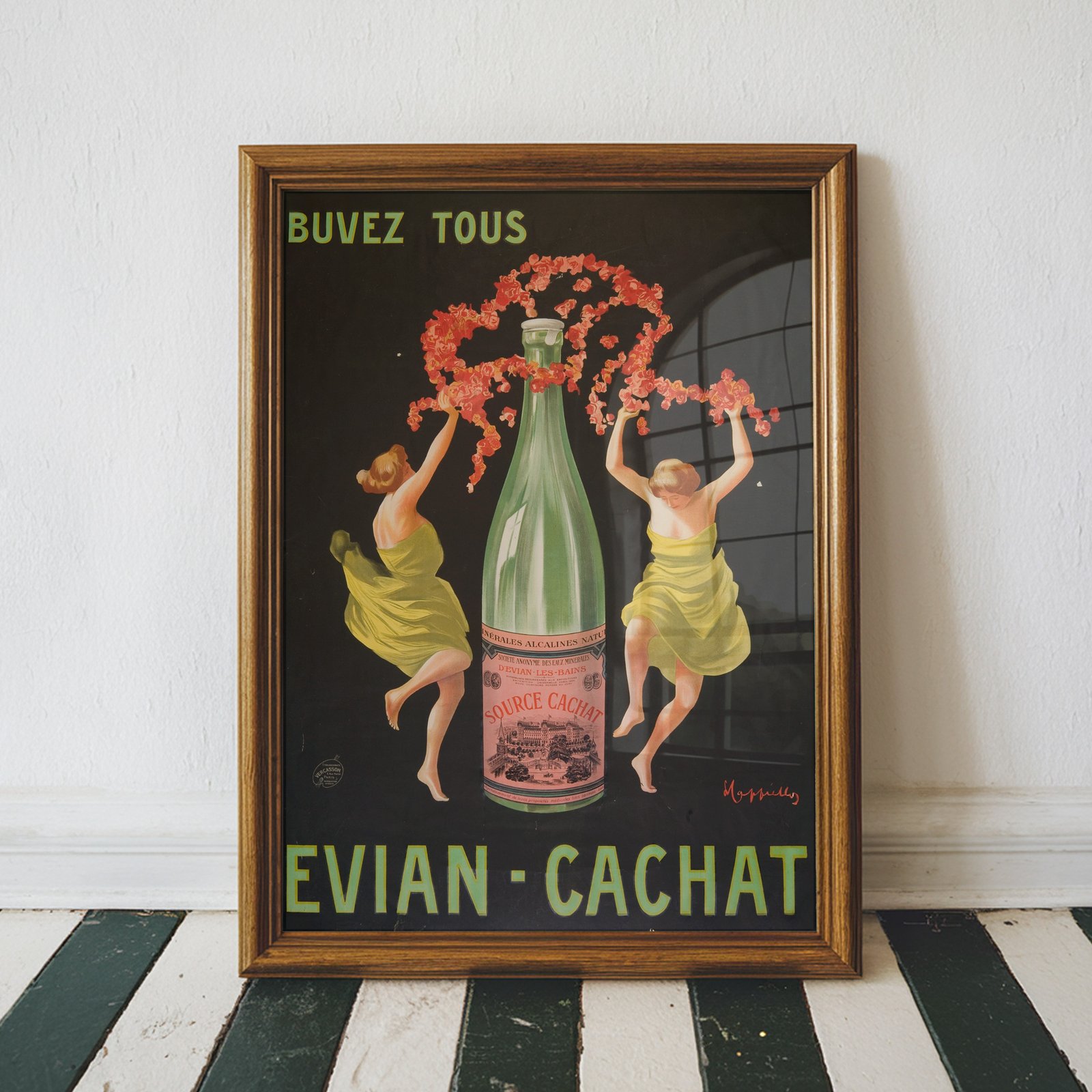 Vintage Evian Cachat Poster – Buvez Tous by Leonetto Cappiello - Image 3