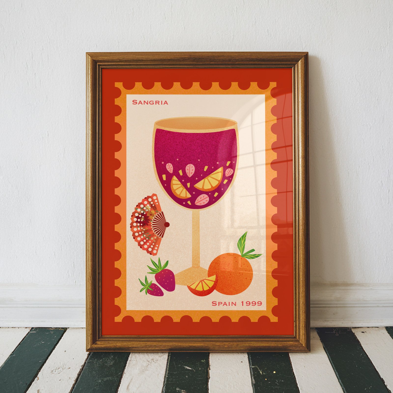 Retro Sangria Wall Art Print