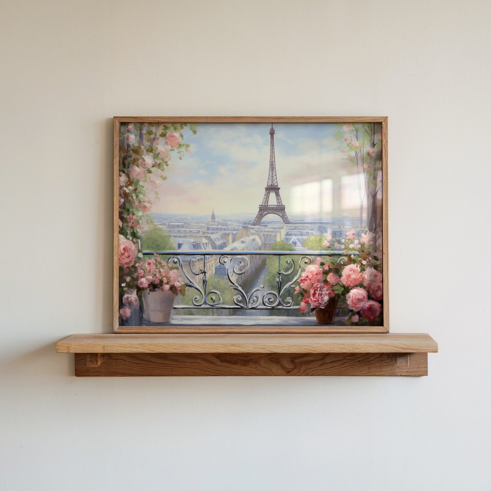 Paris Balcony View with Eiffel Tower - Image 3