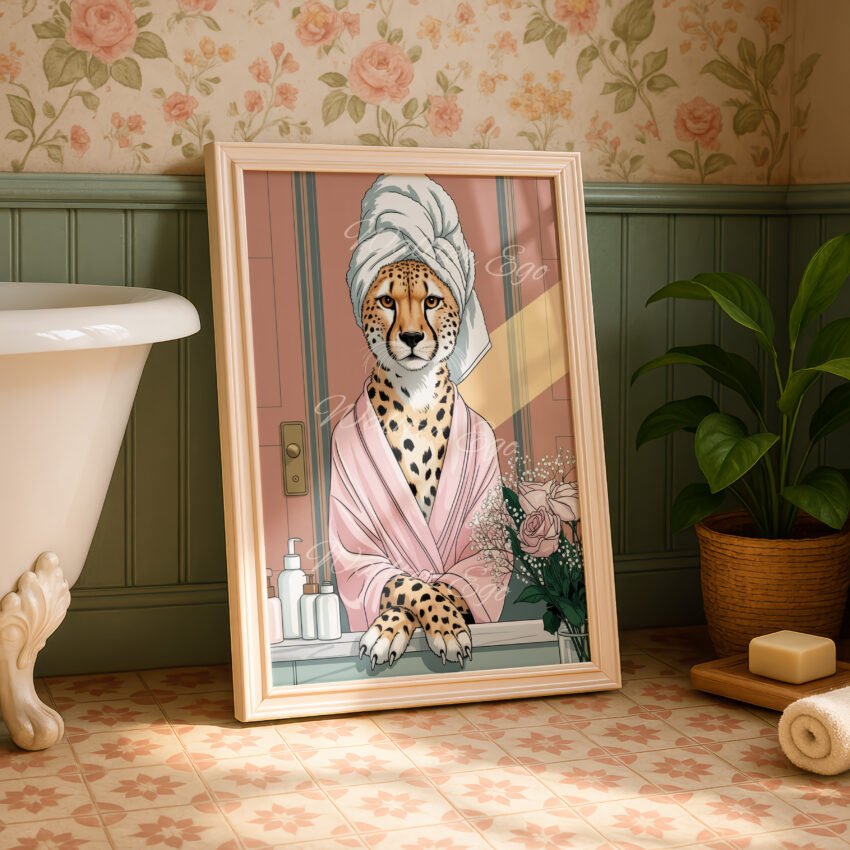 Cheetah in Spa Robe - Image 3