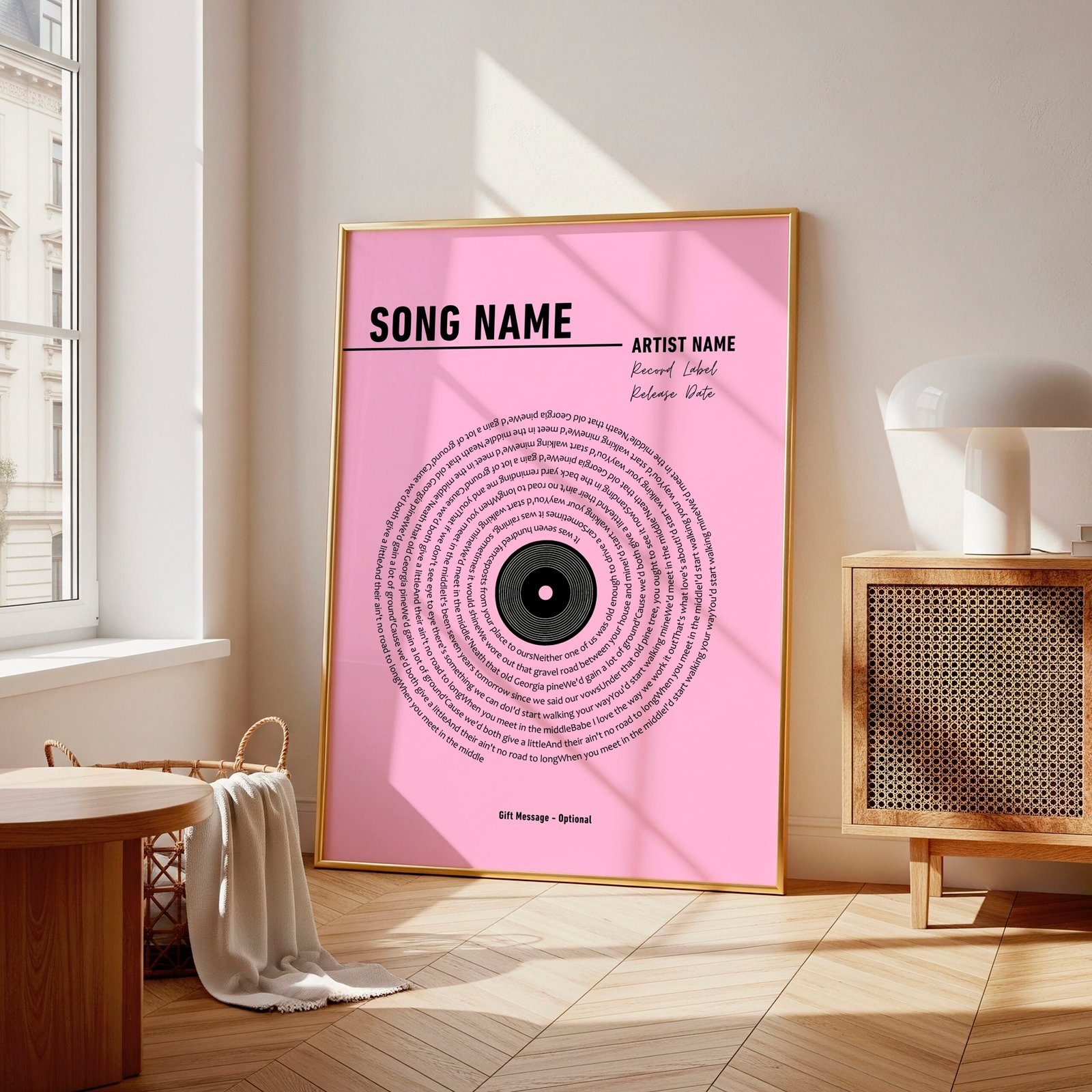 Custom Song Lyric Vinyl Wall Art - Image 5