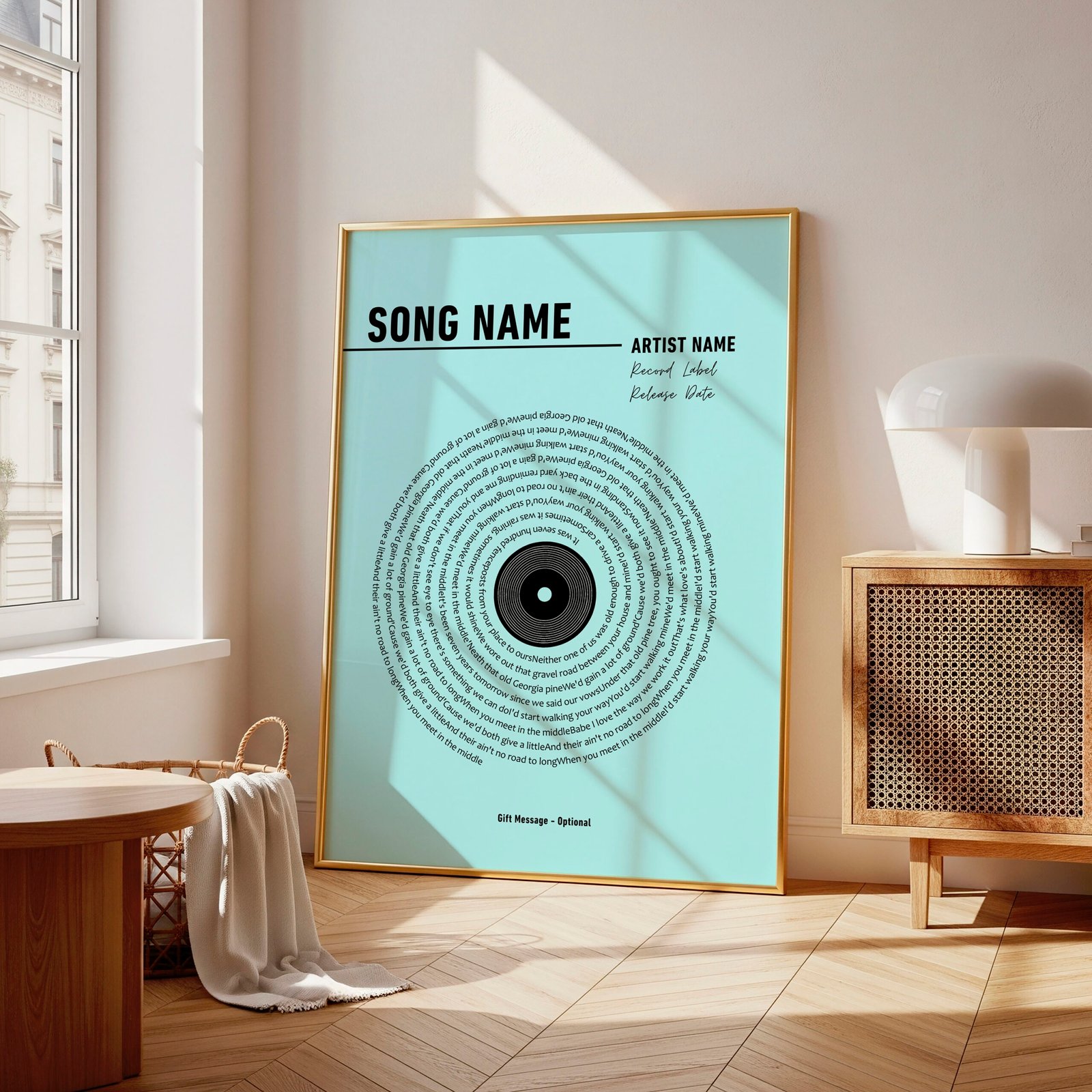 Custom Song Lyric Vinyl Wall Art - Image 4
