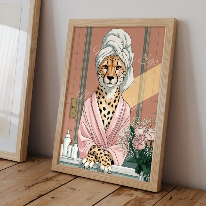 Cheetah in Spa Robe - Image 2
